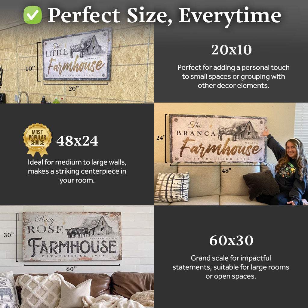 Rustic Farmhouse Sign - Tailored Canvases - Flyclothing LLC