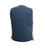 Gambler Men's Motorcycle Denim Vest - First Manufacturing Company - Flyclothing LLC