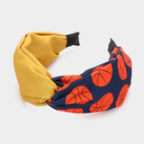 Game Day Basketball Patterned Twisted Headband - Madeline Love - Flyclothing LLC
