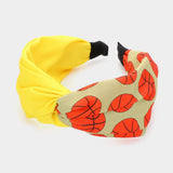 Game Day Basketball Patterned Twisted Headband - Madeline Love - Flyclothing LLC