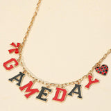 GAME DAY Letter Charm Station Necklace - Madeline Love - Flyclothing LLC