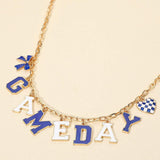 GAME DAY Letter Charm Station Necklace - Madeline Love - Flyclothing LLC