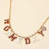 GAME DAY Letter Charm Station Necklace - Madeline Love - Flyclothing LLC