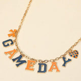 GAME DAY Letter Charm Station Necklace - Madeline Love - Flyclothing LLC