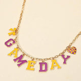 GAME DAY Letter Charm Station Necklace - Madeline Love - Flyclothing LLC