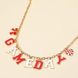 GAME DAY Letter Charm Station Necklace - Madeline Love - Flyclothing LLC