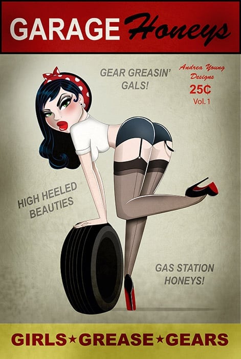 Black Market Art Company Garage Honeys 1 Print