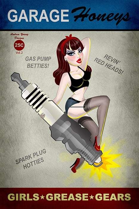 Black Market Art Company Garage Honeys 2 Print - Black Market Art Company - Flyclothing LLC