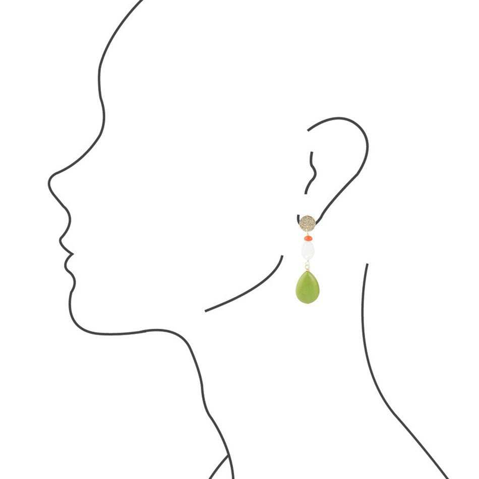 Garden Dreams Lime Turquoise Post Earrings - Barse Jewelry - Flyclothing LLC