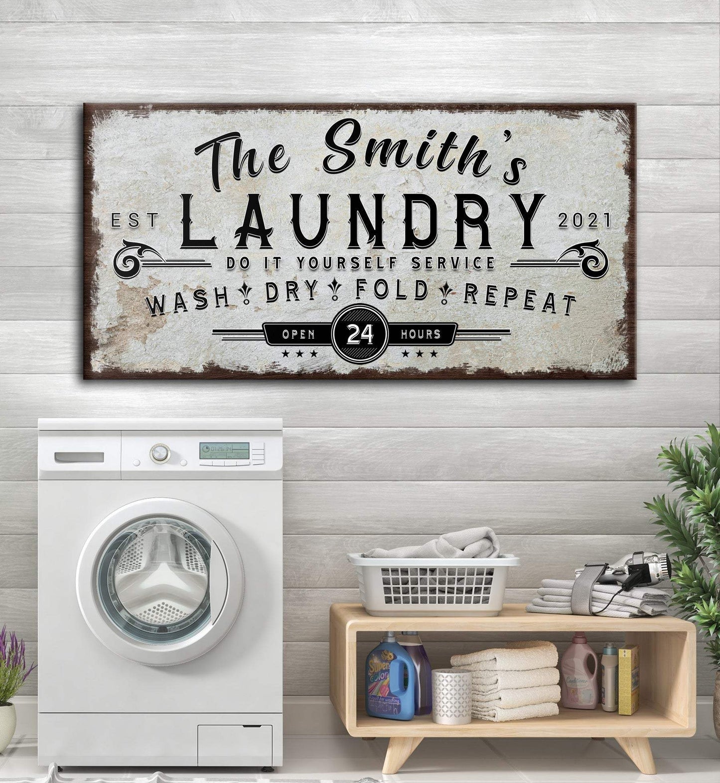 Personalized Laundry Room Sign - Tailored Canvases - Flyclothing LLC