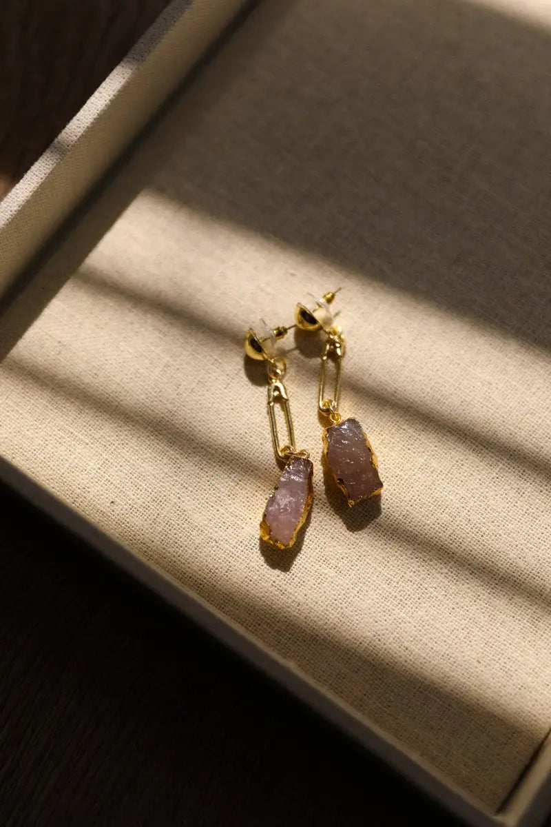 Gem Stone Fashion Earrings - Boho Clothing and Accessories - Flyclothing LLC