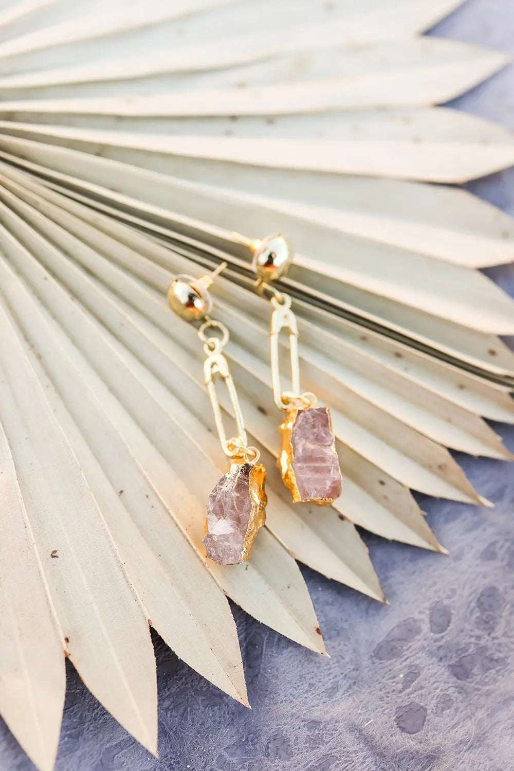 Gem Stone Fashion Earrings - Boho Clothing and Accessories - Flyclothing LLC