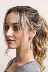 Gem Stone Fashion Earrings - Boho Clothing and Accessories - Flyclothing LLC