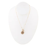 Gemini - Zodiac White Mother of Pearl Golden Charm Necklace