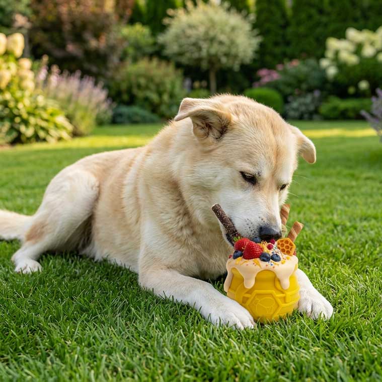 Honey Pot Dog eCup Treat Dispenser | Durable PUP-X Rubber Enrichment Toy | USA Made - SodaPup/True Dogs, LLC - Flyclothing LLC