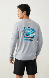 Men's Wahoo Pentagon L/S UV Fishing Shirt - Hook & Tackle - Flyclothing LLC