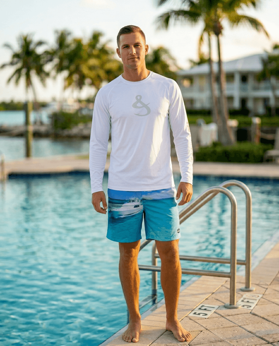 Men's Gulfstream Fishing Swim Trunk - Hook & Tackle - Flyclothing LLC