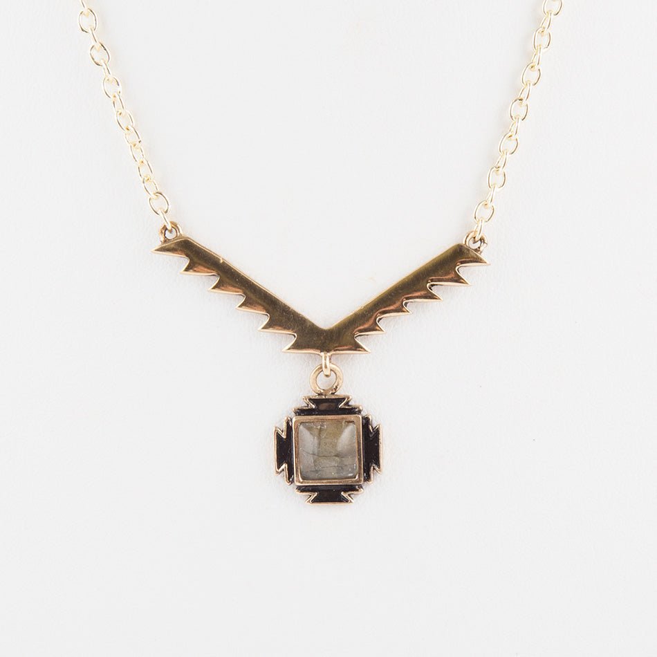 Aztec Labradorite and Bronze Necklace - Barse Jewelry