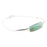 Genuine Blue Turquoise and Sterling Chained Up Cuff Bracelet - Barse Jewelry