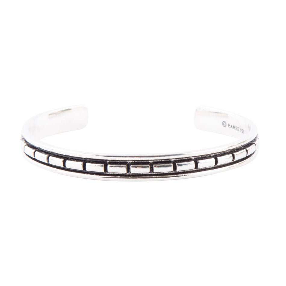 Geometric All Sterling Silver Cuff Bracelet - Barse Jewelry - Flyclothing LLC