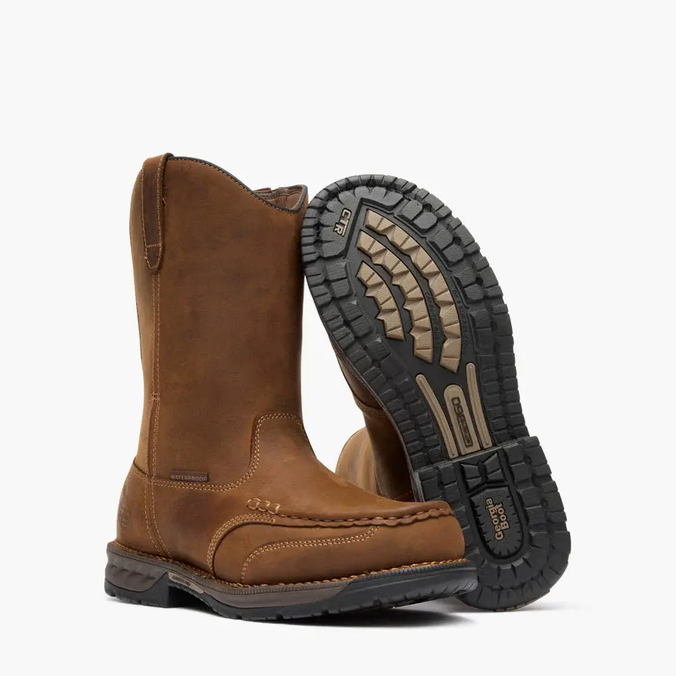 Georgia Boot Athens 360 11" Pull-On Waterproof Moc-Toe Work Boot - Georgia Boot - Flyclothing LLC