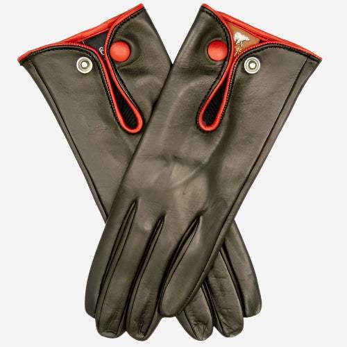 GG4110 (black/red) - Women's Italian casual car gloves - Leather Gloves Online - Flyclothing LLC