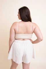 Gingham Smocked Bralette Plus - Boho Clothing and Accessories - Flyclothing LLC