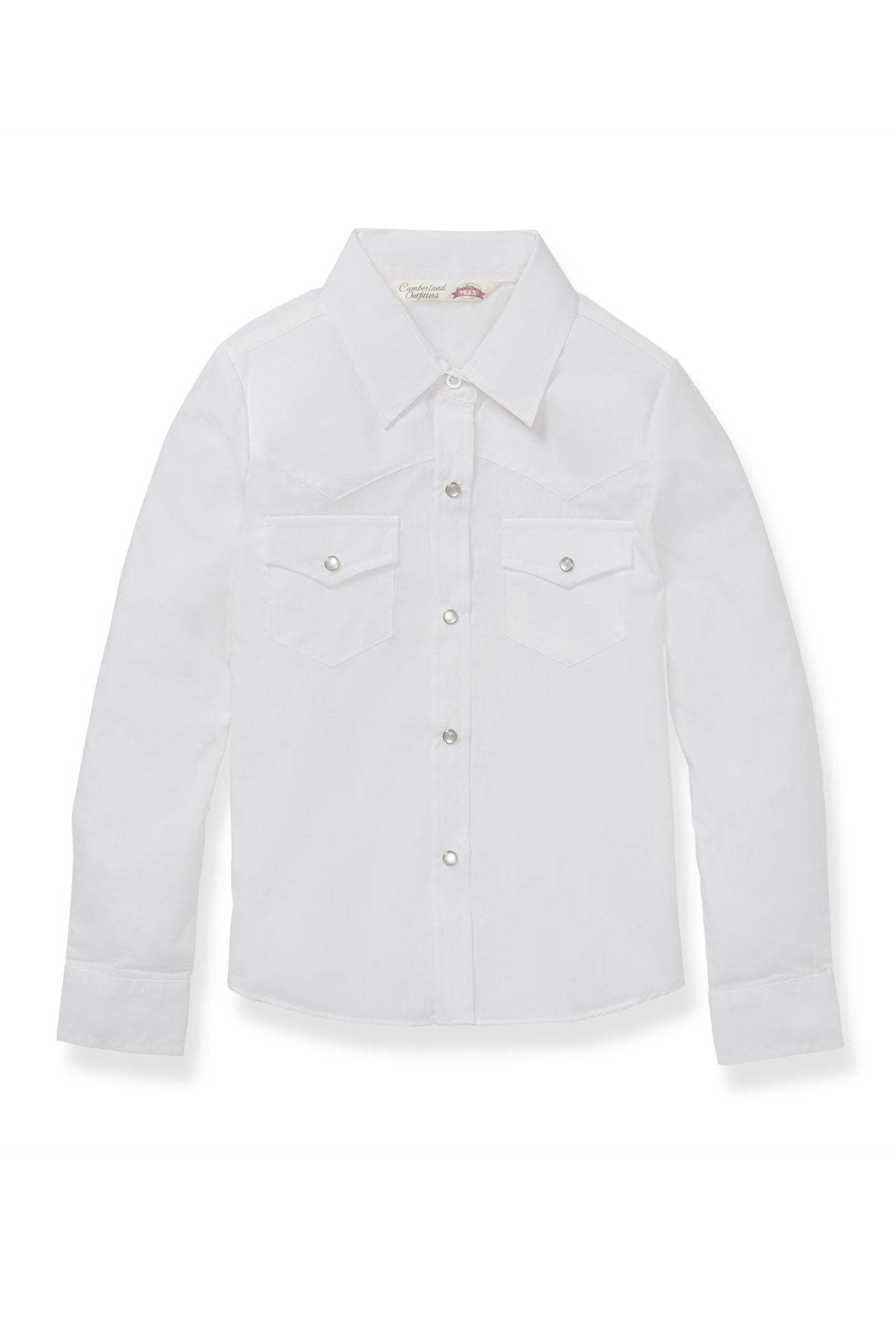 Girl's Ely Cattleman Long Sleeve Solid Western Snap Shirt