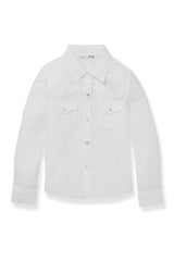 Girl's Ely Cattleman Long Sleeve Solid Western Snap Shirt