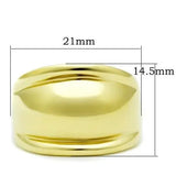 GL010 - IP Gold(Ion Plating) Brass Ring with No Stone - Alamode - Flyclothing LLC