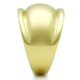 GL010 - IP Gold(Ion Plating) Brass Ring with No Stone - Alamode - Flyclothing LLC