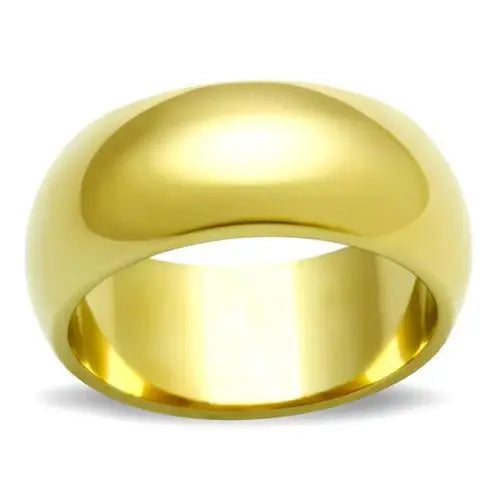 GL012 - IP Gold(Ion Plating) Brass Ring with No Stone - Alamode - Flyclothing LLC