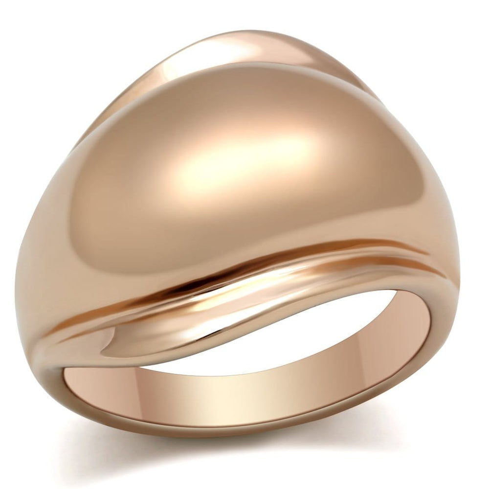 GL157 - IP Rose Gold(Ion Plating) Brass Ring with No Stone - Alamode