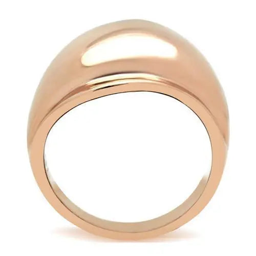 GL157 - IP Rose Gold(Ion Plating) Brass Ring with No Stone - Alamode - Flyclothing LLC