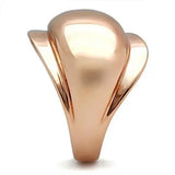GL157 - IP Rose Gold(Ion Plating) Brass Ring with No Stone - Alamode - Flyclothing LLC