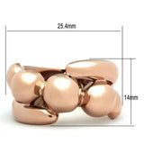 GL158 - IP Rose Gold(Ion Plating) Brass Ring with No Stone - Alamode - Flyclothing LLC