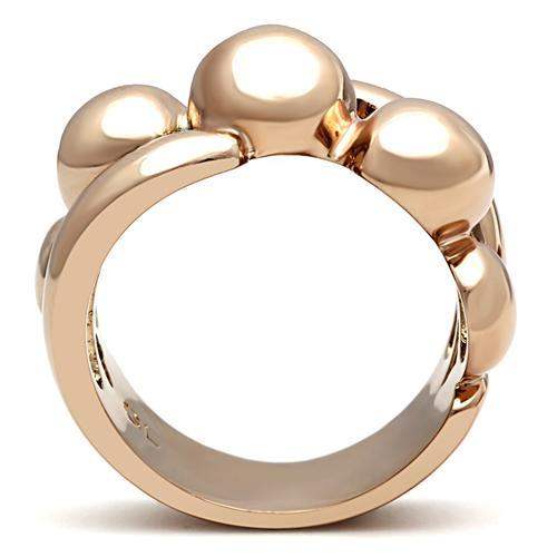 GL158 - IP Rose Gold(Ion Plating) Brass Ring with No Stone - Alamode - Flyclothing LLC