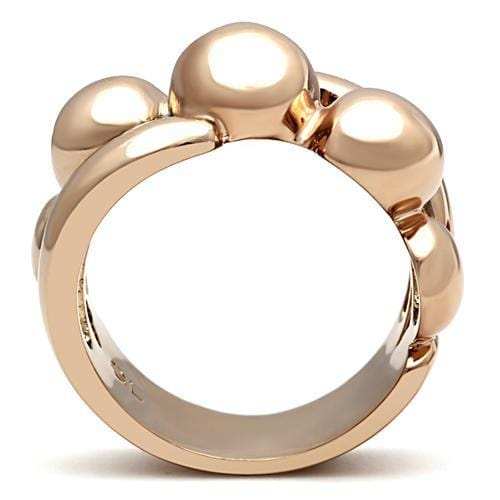 GL158 - IP Rose Gold(Ion Plating) Brass Ring with No Stone - Alamode - Flyclothing LLC