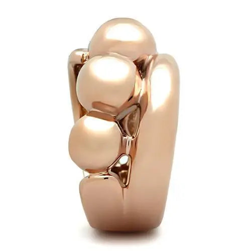 GL158 - IP Rose Gold(Ion Plating) Brass Ring with No Stone - Alamode - Flyclothing LLC