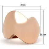 GL160 - IP Rose Gold(Ion Plating) Brass Ring with No Stone - Alamode - Flyclothing LLC