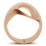 GL160 - IP Rose Gold(Ion Plating) Brass Ring with No Stone - Alamode - Flyclothing LLC