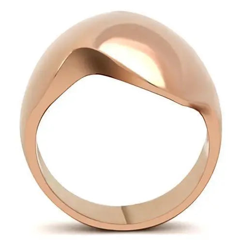 GL160 - IP Rose Gold(Ion Plating) Brass Ring with No Stone - Alamode - Flyclothing LLC