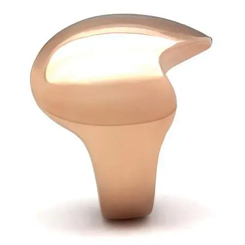 GL160 - IP Rose Gold(Ion Plating) Brass Ring with No Stone - Alamode - Flyclothing LLC