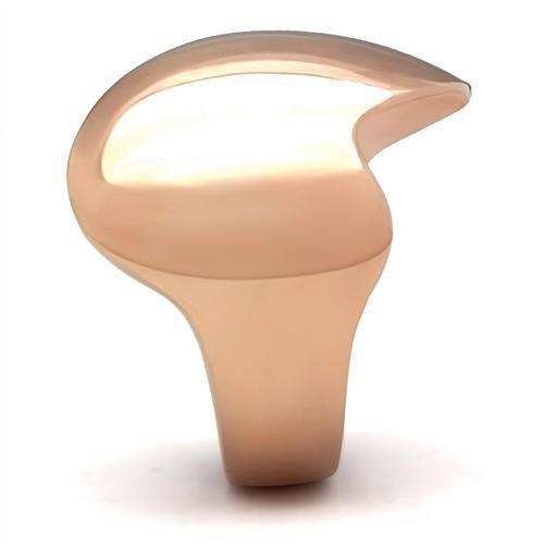 GL160 - IP Rose Gold(Ion Plating) Brass Ring with No Stone - Alamode - Flyclothing LLC