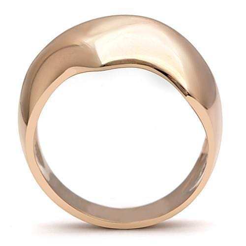 GL161 - IP Rose Gold(Ion Plating) Brass Ring with No Stone - Alamode - Flyclothing LLC