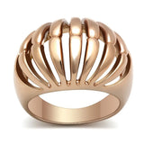 GL162 - IP Rose Gold(Ion Plating) Brass Ring with No Stone - Alamode - Flyclothing LLC