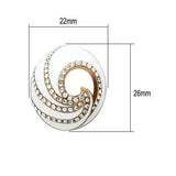 GL165 - IP Rose Gold(Ion Plating) Brass Earrings with Top Grade Crystal in Clear - Alamode - Flyclothing LLC