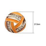 GL167 - IP Rose Gold(Ion Plating) Brass Earrings with Top Grade Crystal in Clear - Alamode - Flyclothing LLC