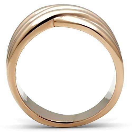 GL205 - IP Rose Gold(Ion Plating) Brass Ring with No Stone - Alamode - Flyclothing LLC