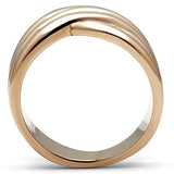 GL205 - IP Rose Gold(Ion Plating) Brass Ring with No Stone - Alamode